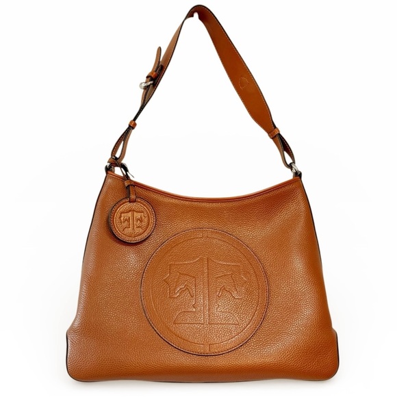 Tucker Tweed Equestrian Handbags - Tucker Tweed Equestrian Manor Tote Signature Logo Shoulder Bag Chestnut